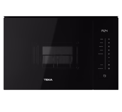 Microondas+grill integrable con plato giratorio integrado en acabado Cristal Full Black