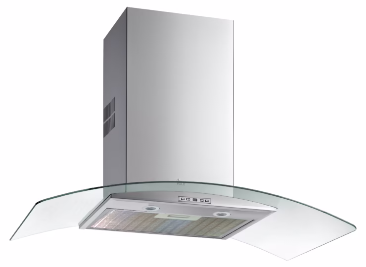 Campana de Decorativa de 70 cm con ala de cristal y motor EcoPower