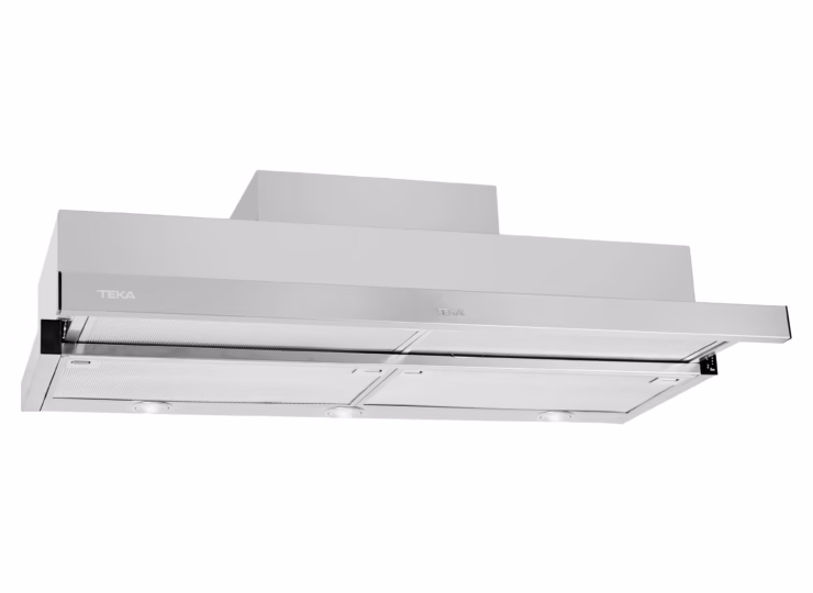 Campana Extensible de integración de 90 cm en acero inoxidable antihuellas
