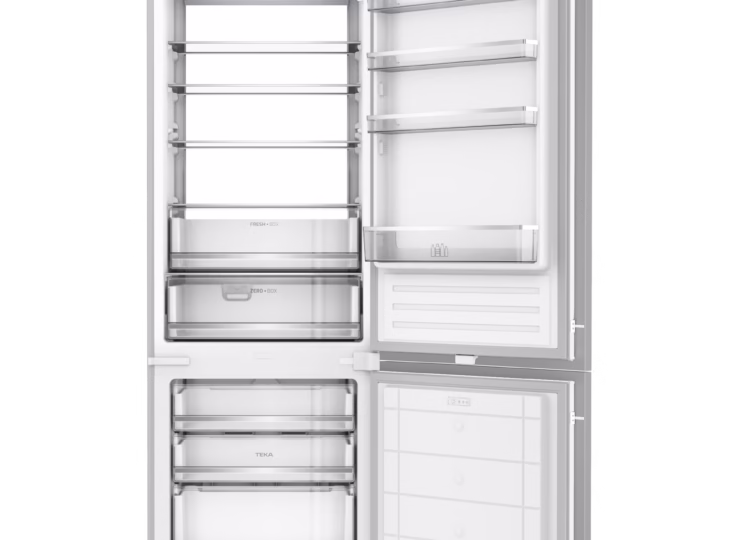 Frigorífico combi No Frost integrable por sistema de guía deslizante