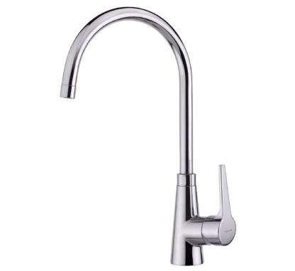 Grifo de cocina monomando con caño alto giratorio