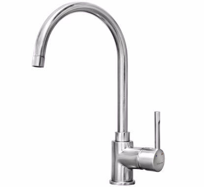 Grifo de cocina monomando con caño alto giratorio