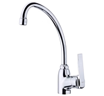 Grifo de cocina monomando con caño alto giratorio y aireador anti-calcáreo