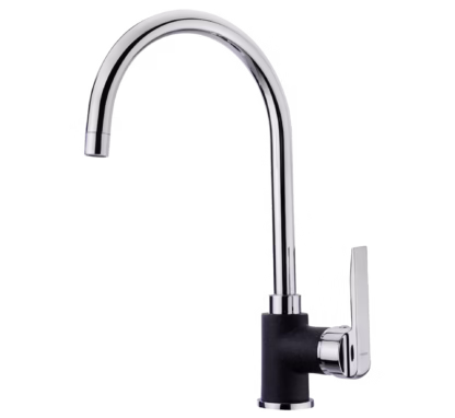 Grifo de cocina monomando con caño alto giratorio y aireador anti-calcáreo