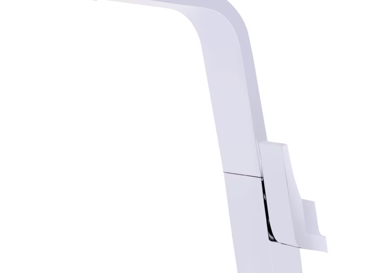 Grifo de cocina monomando con caño alto plano