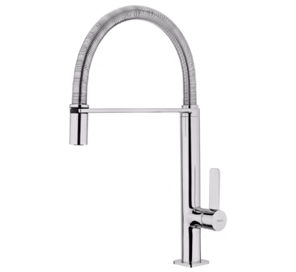 Grifo de cocina monomando profesional con caño giratorio