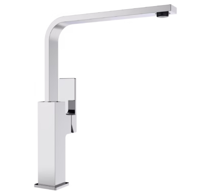 Grifo monomando de cocina con caño alto giratorio