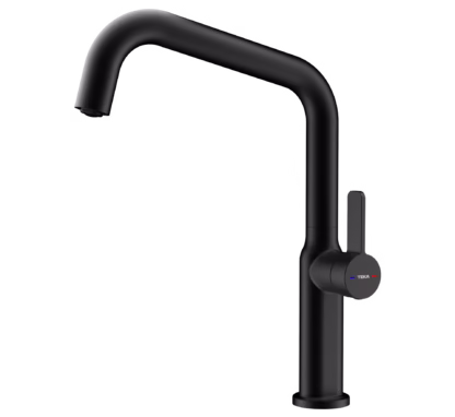 Grifo monomando de cocina de la gama Oval y con caño giratorio 360