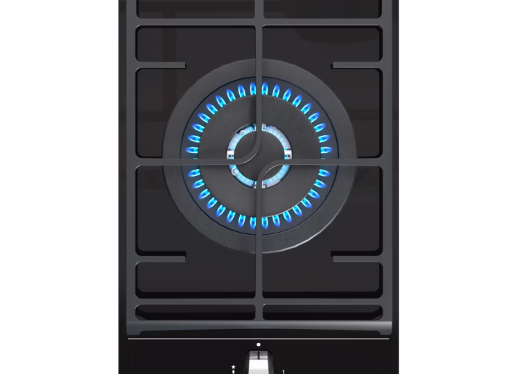 Placa Cristal Gas de 30 cm con función ExactFlame de gas butano