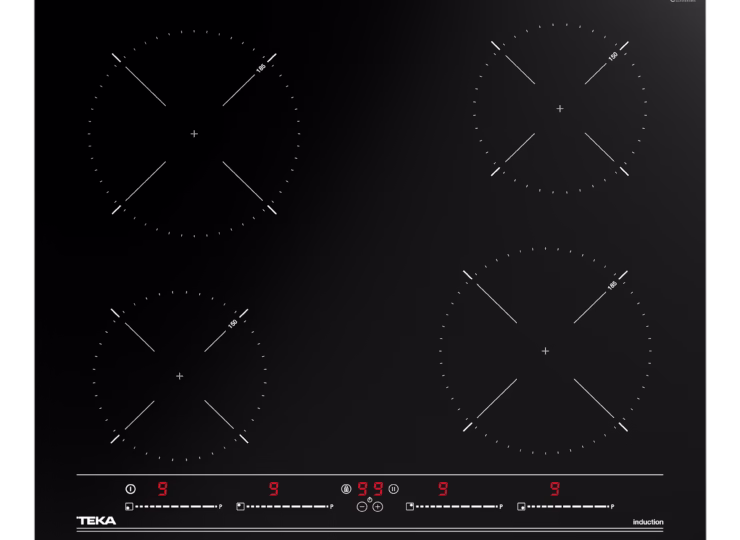 Placa de inducción Multislider de 60cm con 4 zonas de cocción