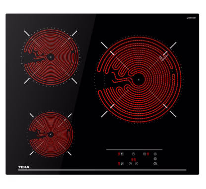 Vitrocerámica de 60 cm con 3 zonas con Touch Control