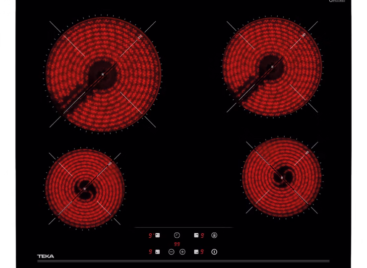 Vitrocerámica de 60 cm con 4 zonas con Touch Control