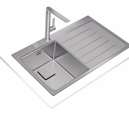 Fregadero encastrado derecha con cubeta de 45 cm y SilentSmart