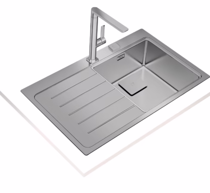 Fregadero encastrado izquierda con cubeta de 40 cm y SilentSmart