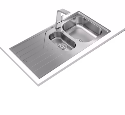 Fregadero reversible encastrado de acero inoxidable