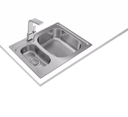 Fregadero reversible encastrado de acero inoxidable