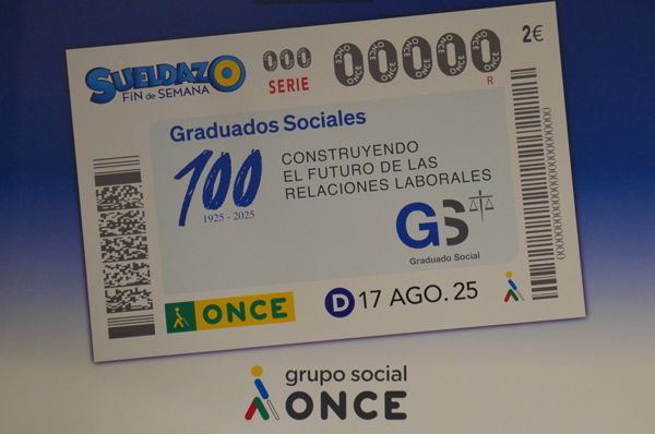 Los Graduados Sociales protagonistas en un cupón de la ONCE