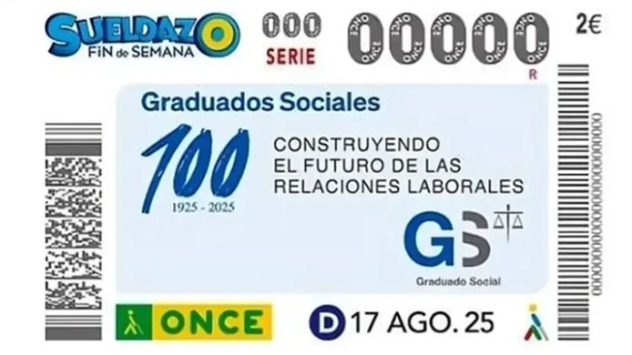 Un cupón de la ONCE para celebrar un siglo de historia: los Graduados Sociales cumplen 100 años