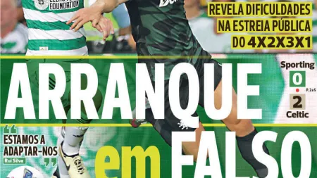 Sporting inicia época com desaire, enquanto Lage anseia por reforços