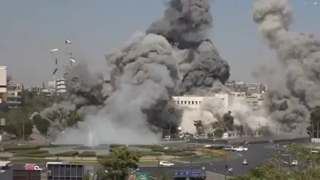Explosões devastadoras em Damasco: múltiplas vítimas e edificação danificada