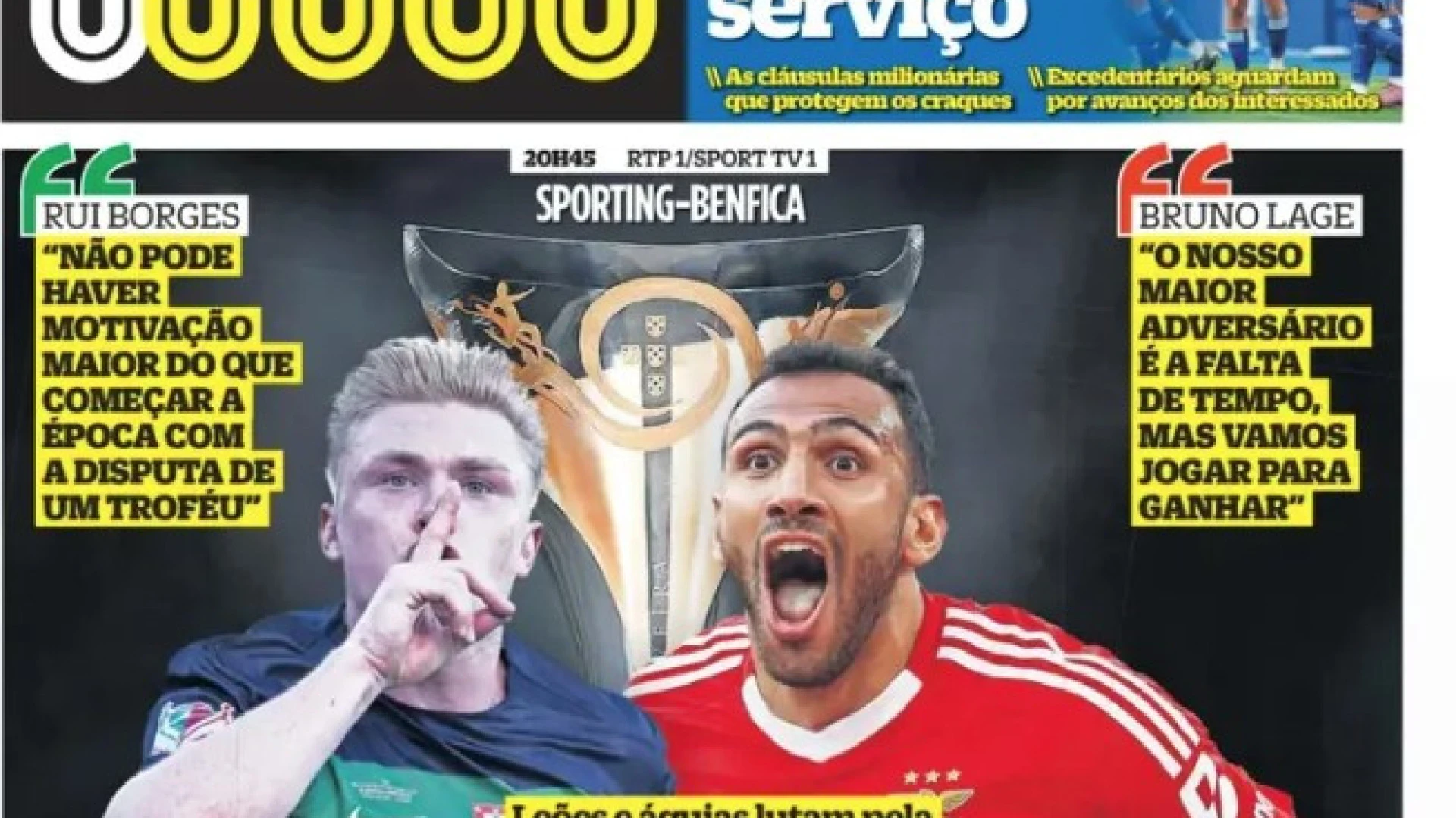 Supertaça Cândido de Oliveira em destaque: Benfica e Sporting prontos para o duelo