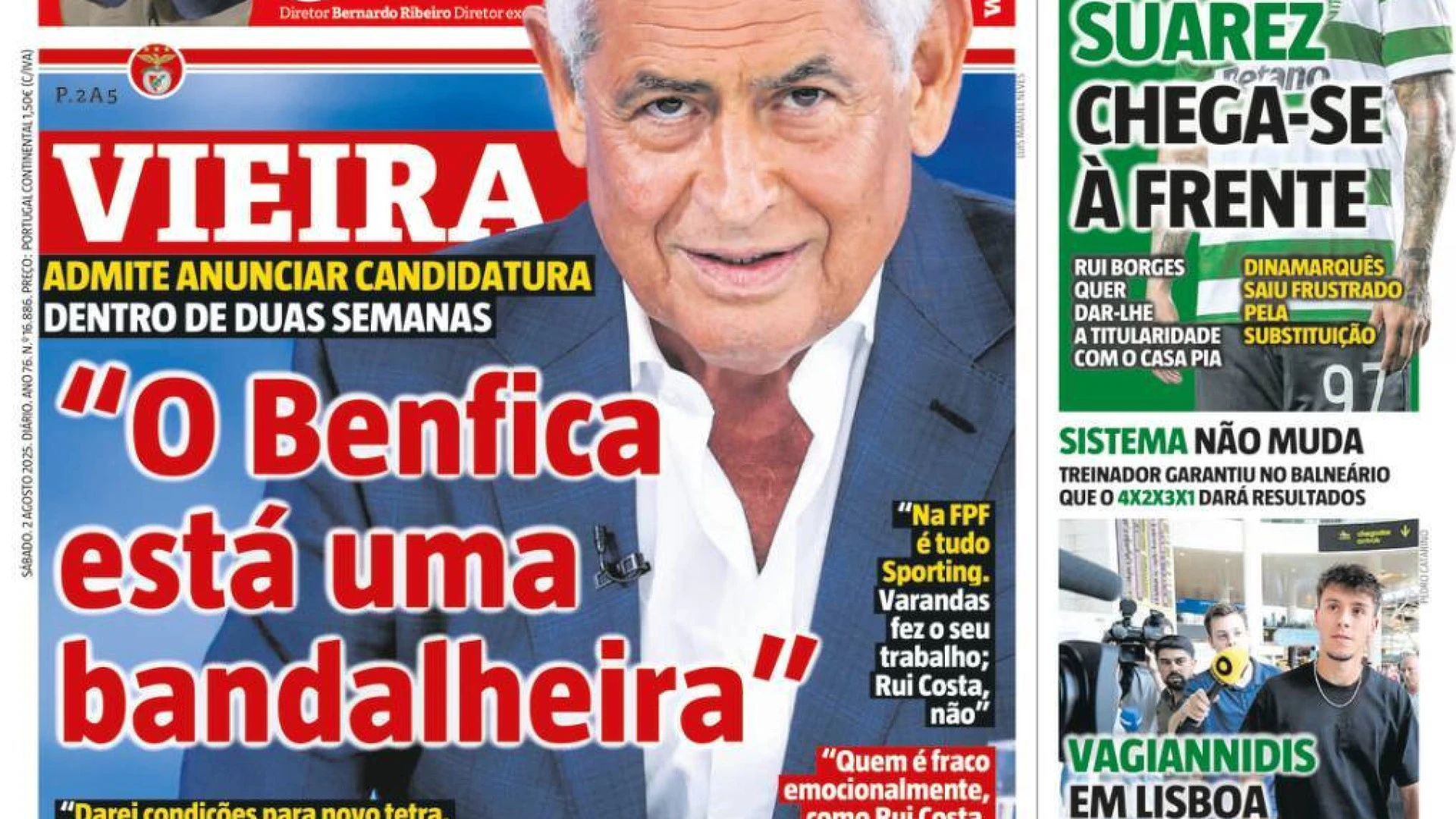 Vieira em Foco, Diomande em Alta e Villas-Boas em Nova Trajetória