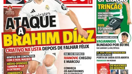 Mercado em Movimento: Brahim no Benfica, Vagiannidis aguarda e Gabri Veiga em destaque