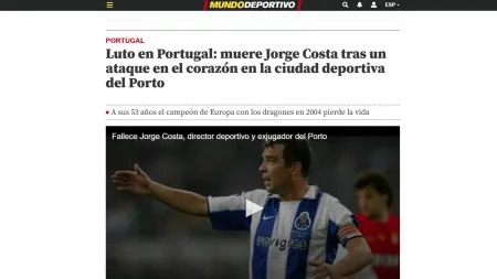 Luto no Futebol: Jorge Costa Deixa um Legado Imortal