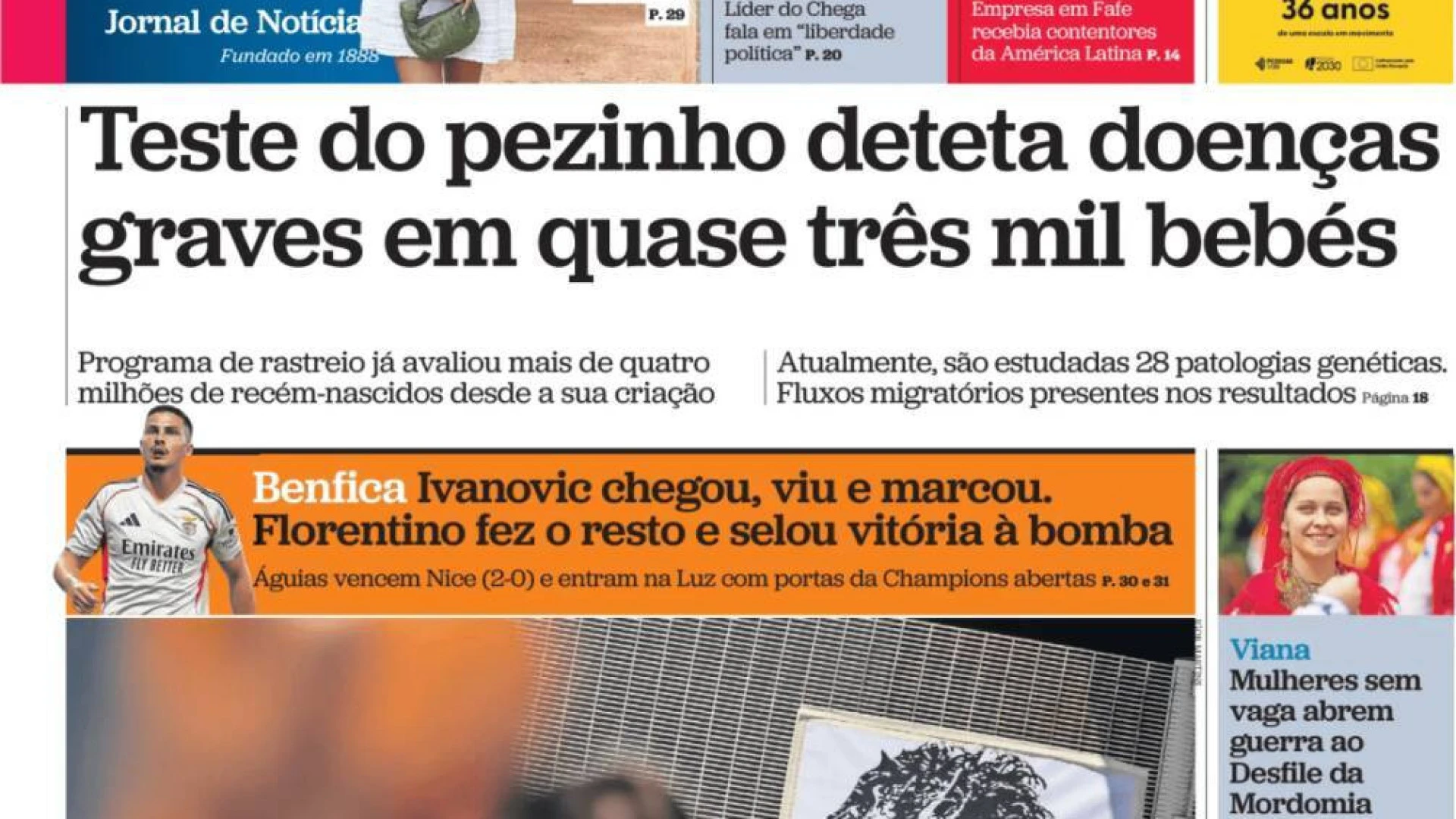 Questões de Saúde e Política na Imprensa de Hoje