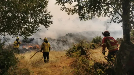 Comunidade mobiliza-se para combater incêndio próximo a Pinduradouro