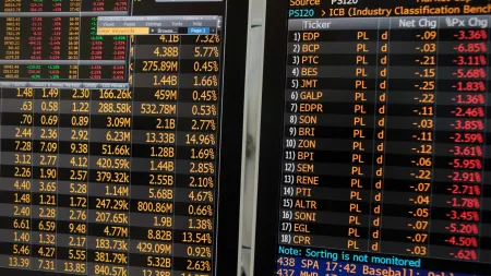 Mercado Lisboeta em queda, ao contrário das principais praças europeias