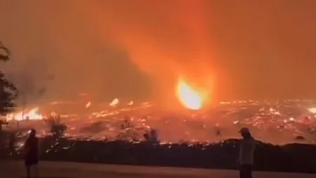 Fenómeno de tornado de fogo assola Aguiar da Beira em meio a incêndios devastadores