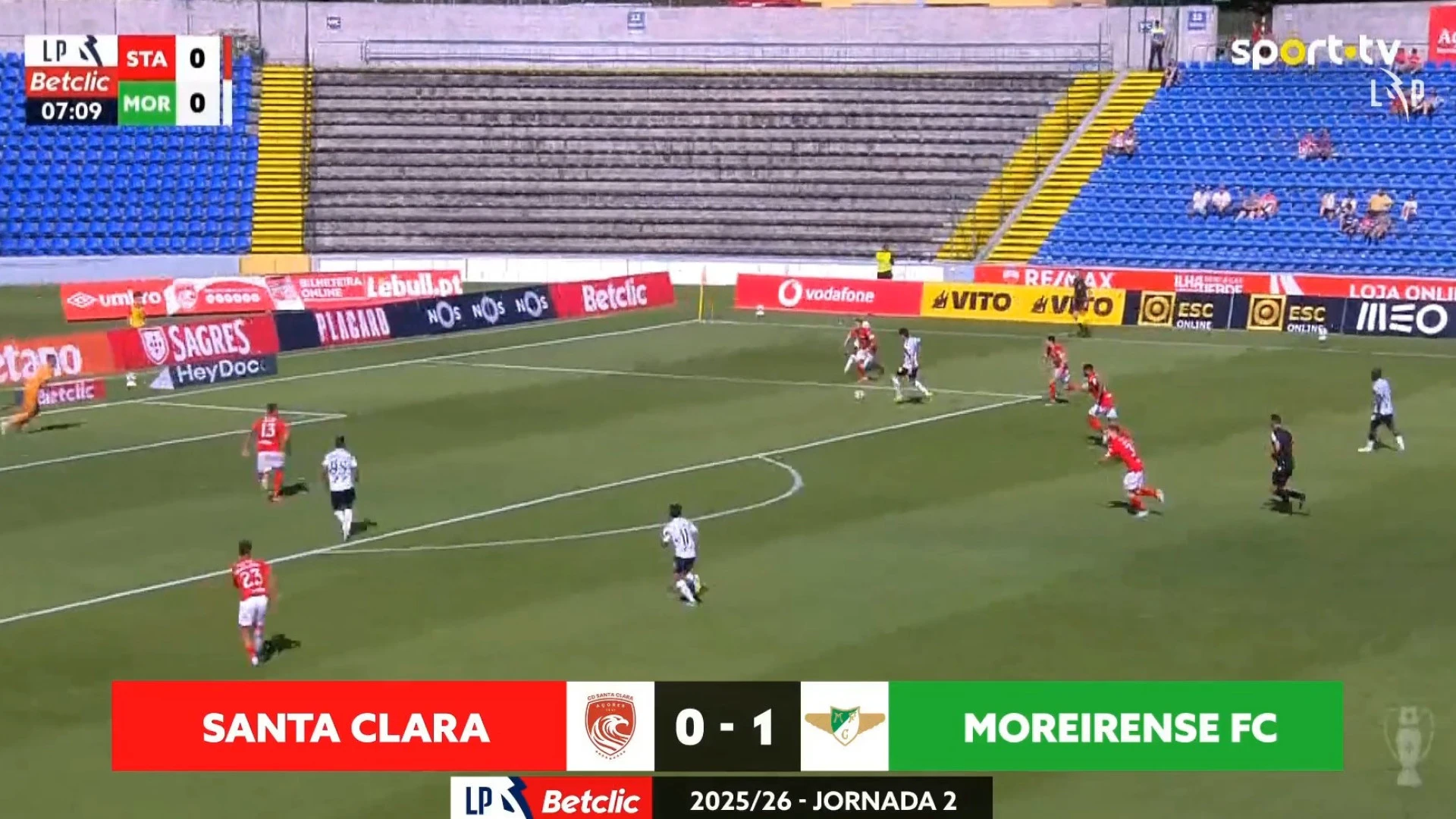 Moreirense triunfa nos Açores com golo precoce
