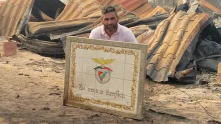 Benfica apoia adepto afetado por incêndios e convida-o a assistir a jogo