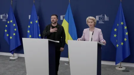 Von der Leyen apoya a iniciativa de Trump para fornecer segurança à Ucrânia