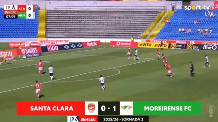 Moreirense triunfa nos Açores com golo precoce