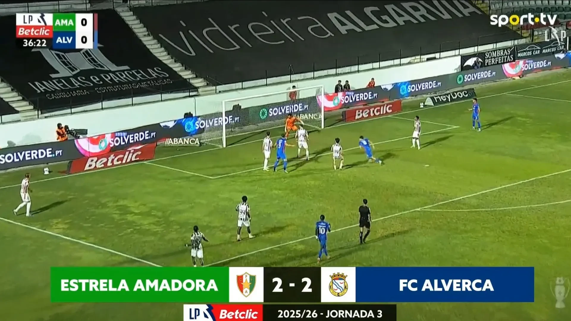 Confronto emocionante na Reboleira culmina em empate entre Estrela da Amadora e Alverca