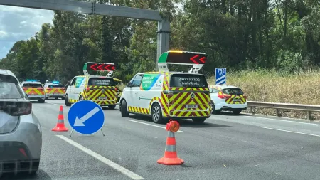 Trânsito na A5 retoma após incidente com veículo pesado