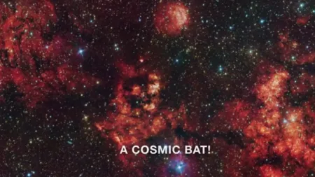 "Mistério Cósmico à Vista: uma Nuvem de Gás que Lembra um Morcego"