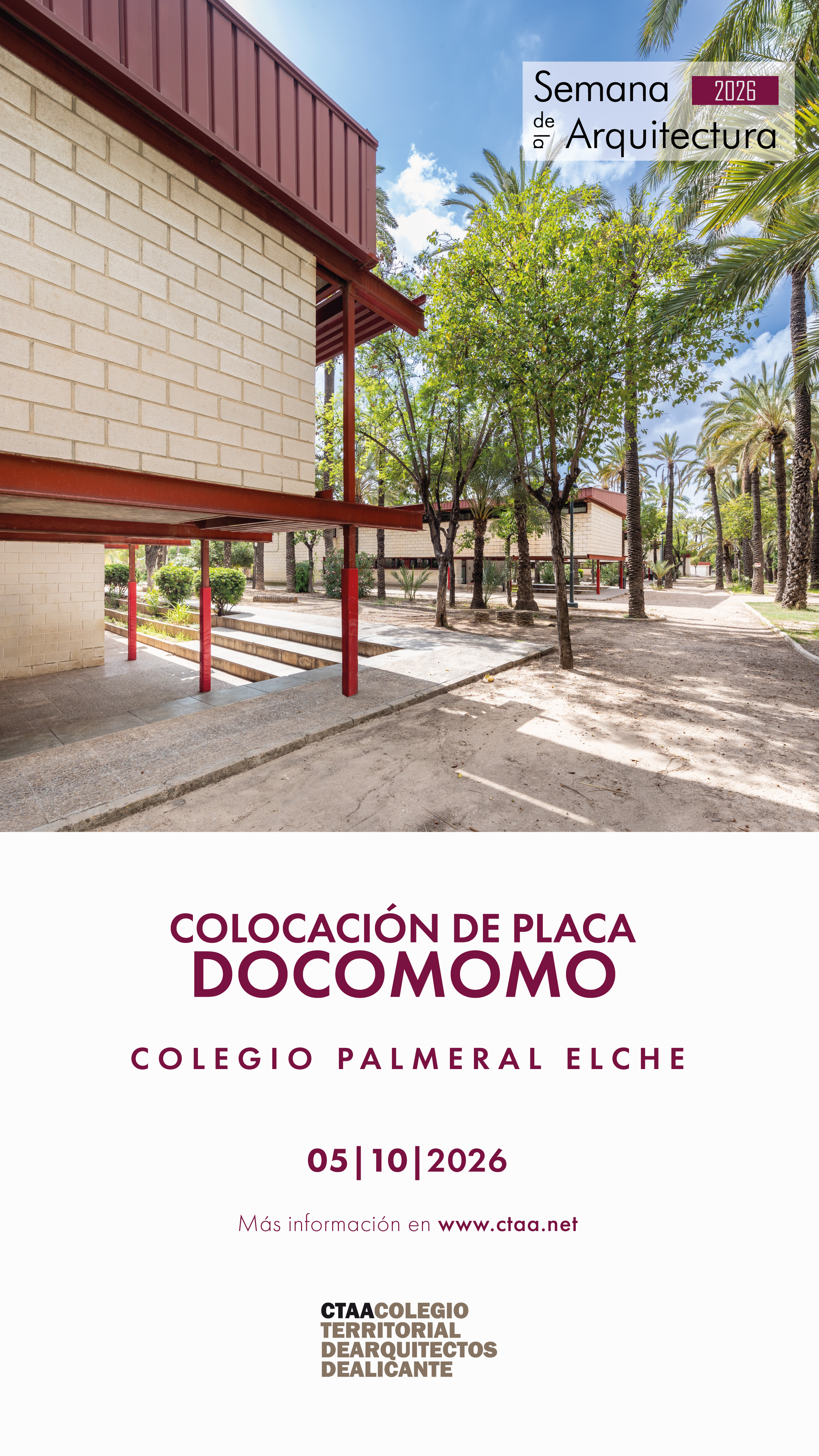 Acto de homenaje Do.co.mo.mo. Colegio El Palmeral de Elche