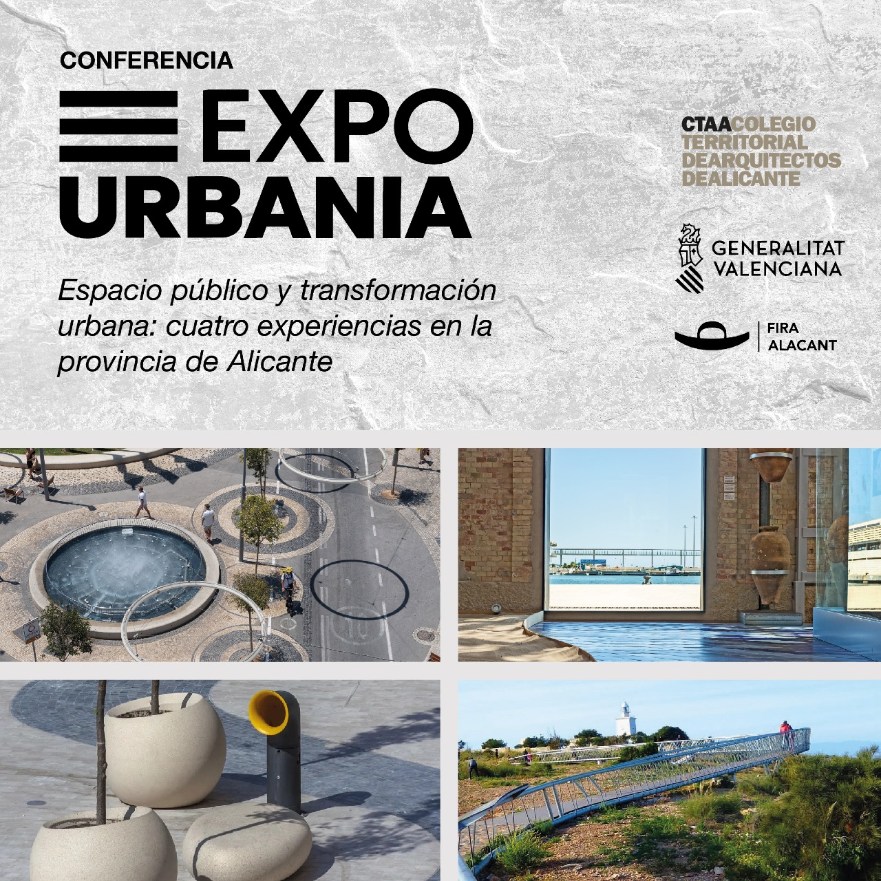 Visita y conferencia en Expo Urbania: “Espacio público y transformación urbana: cuatro experiencias en la provincia de Alicante”.