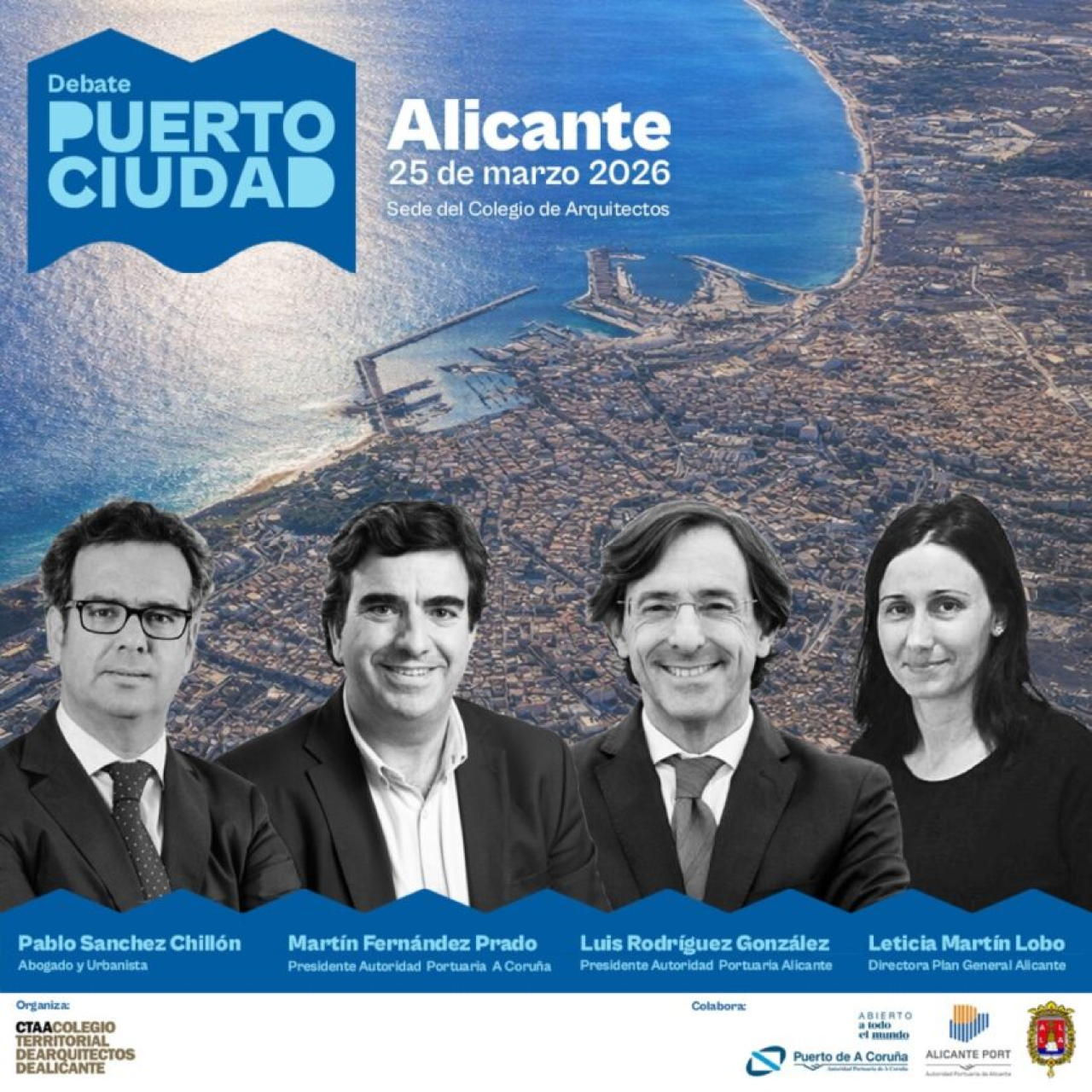 El presidente de la Autoridad Portuaria de Alicante participará en el debate “Puerto-Ciudad” organizado por el Colegio de Arquitectos