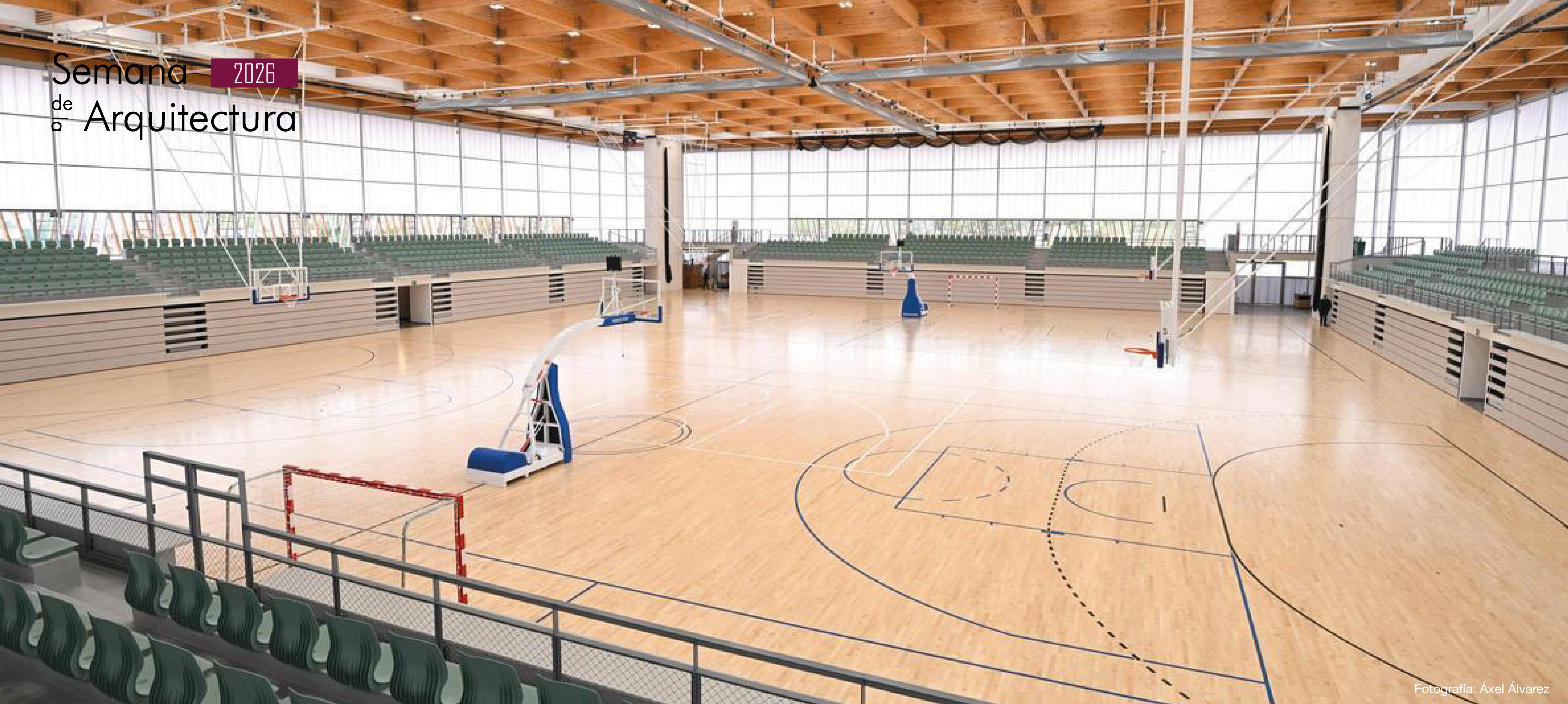 Visita guiada a pabellón deportivo en Elche, de Rojo y Fernández-Shaw arquitectos